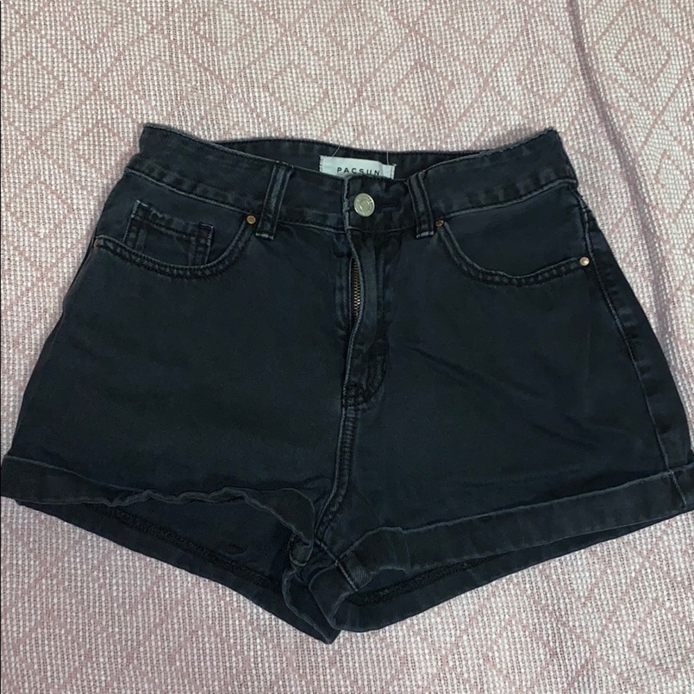 Pacsun black mom jean shorts